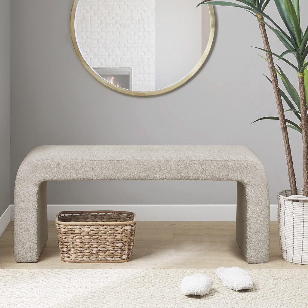 Steve - Boucle Waterfall Bench - Beige