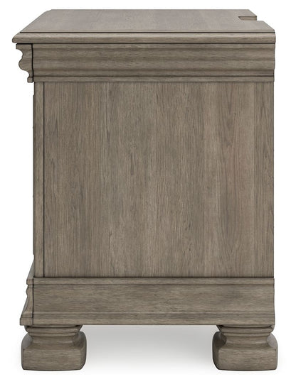 Lexorne - Gray - Three Drawer Night Stand