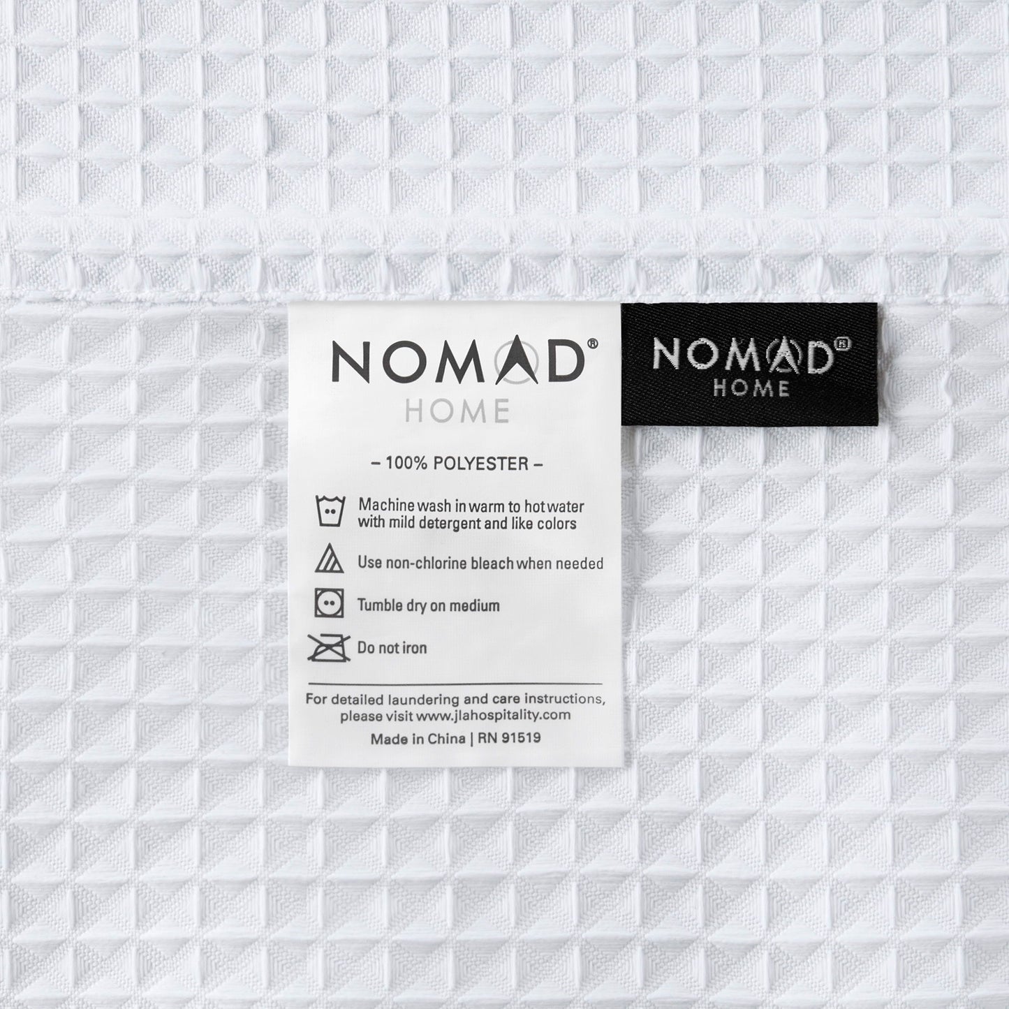 Plain Weave - Luxury Shower Curtain Waffle - White