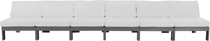 Nizuc - Outdoor Patio Modular Sofa Armless - White - Fabric