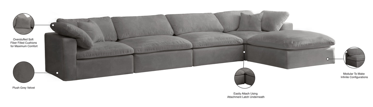 Cozy - 5 Piece Modular Sectional With Chaise