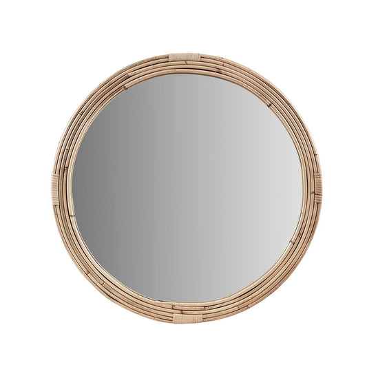 Luna - Natural Rattan Round Wall Mirror - Natural