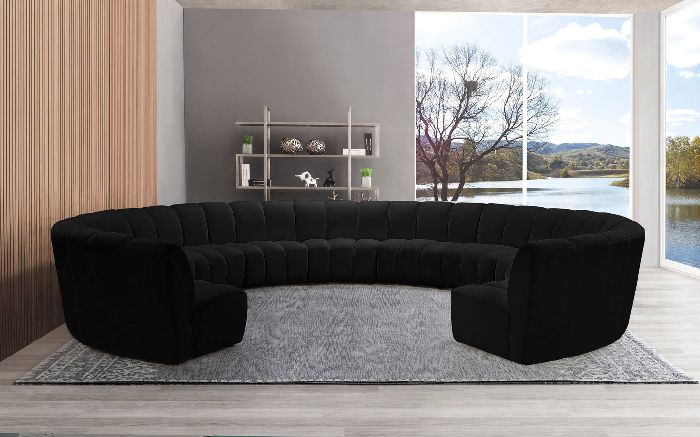 Infinity - 11 Piece Velvet Modular Sectional