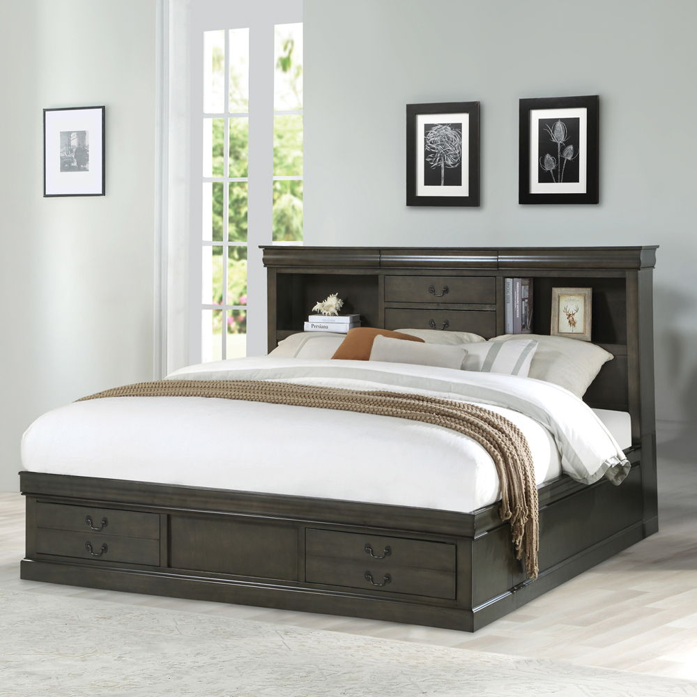 Louis Philippe III - Bed w/Storage