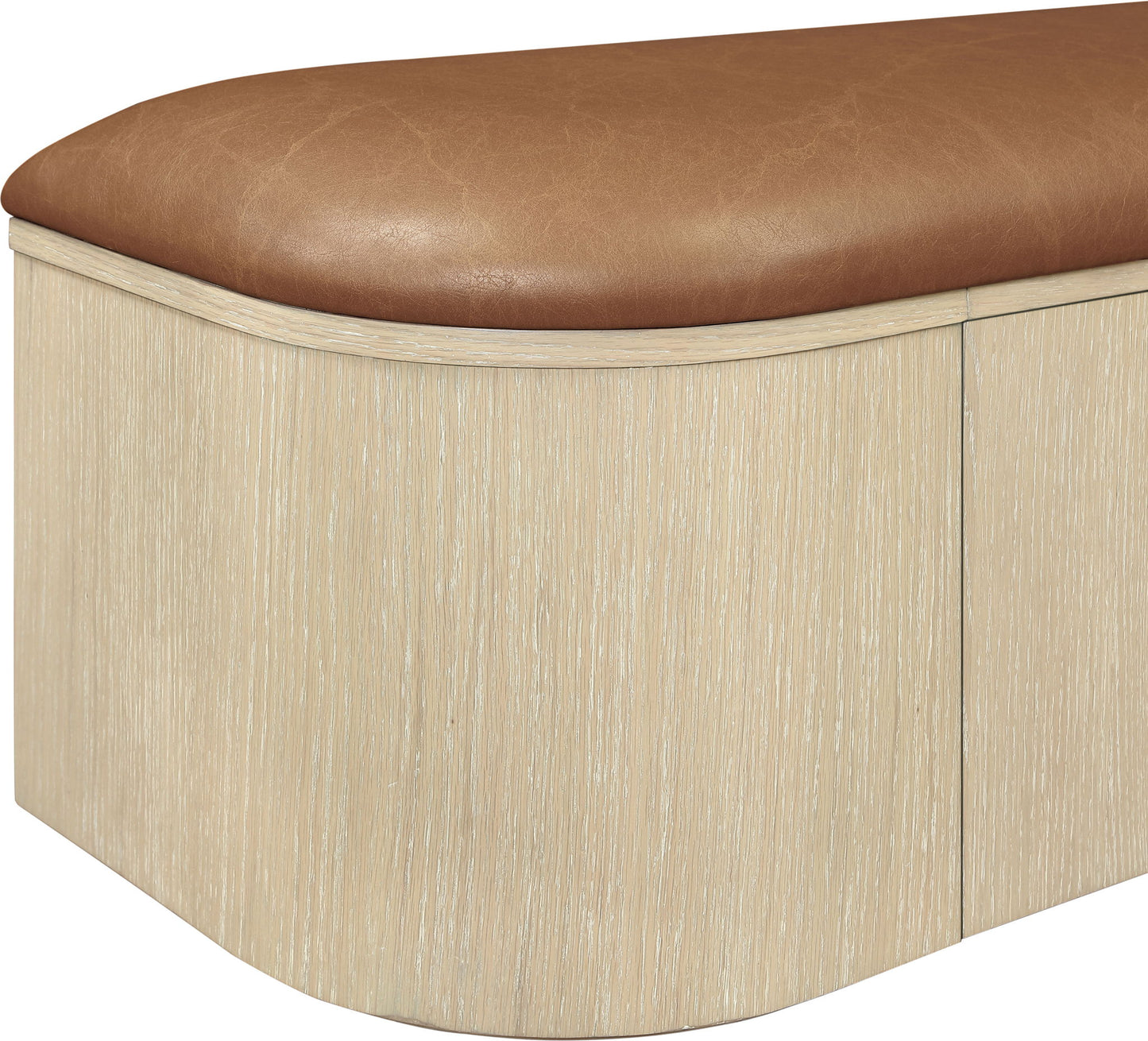 Velden - Upholstered Storage Bench With Stained Natural Base