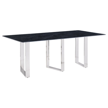 Desden - Rectangular Sintered Stone Dining Table - Gray