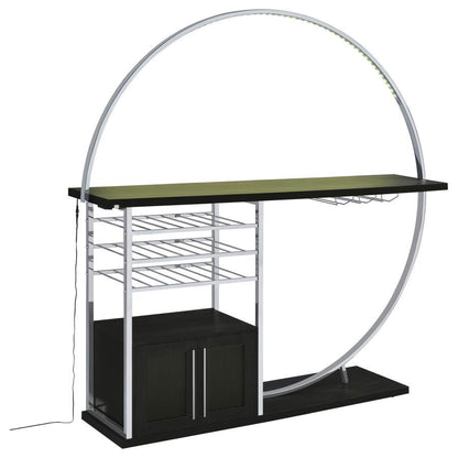 Risley - 2-Door Circular LED Home Bar With Wine Storage