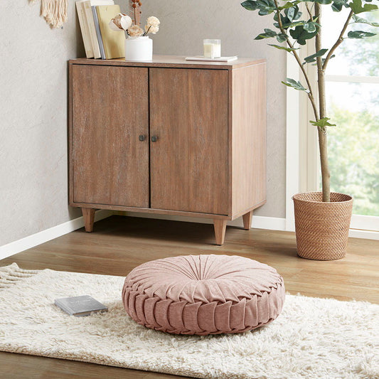 Loretta - Round Floor Pillow Cushion - Blush