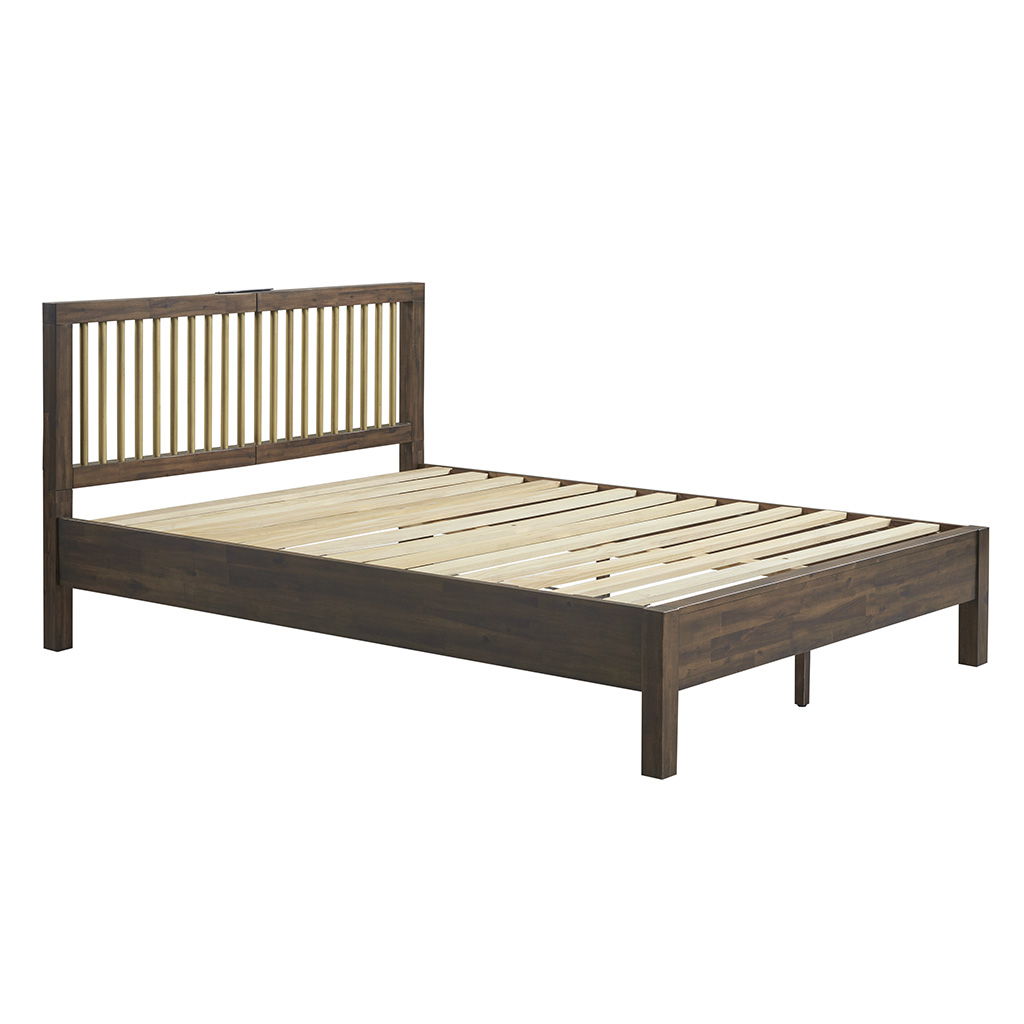 Mercer - Queen Bed - Brown / Bronze