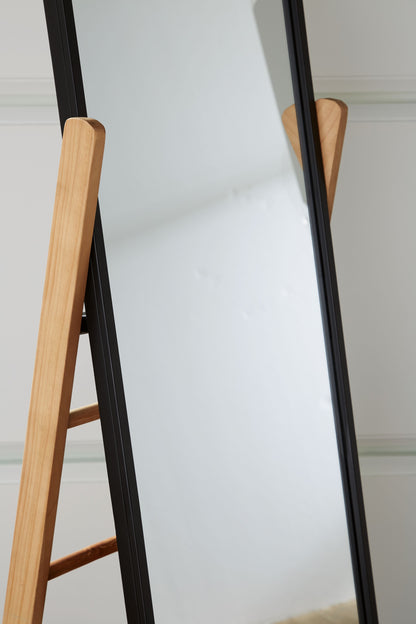 Bronick - Black / Brown - Floor Mirror