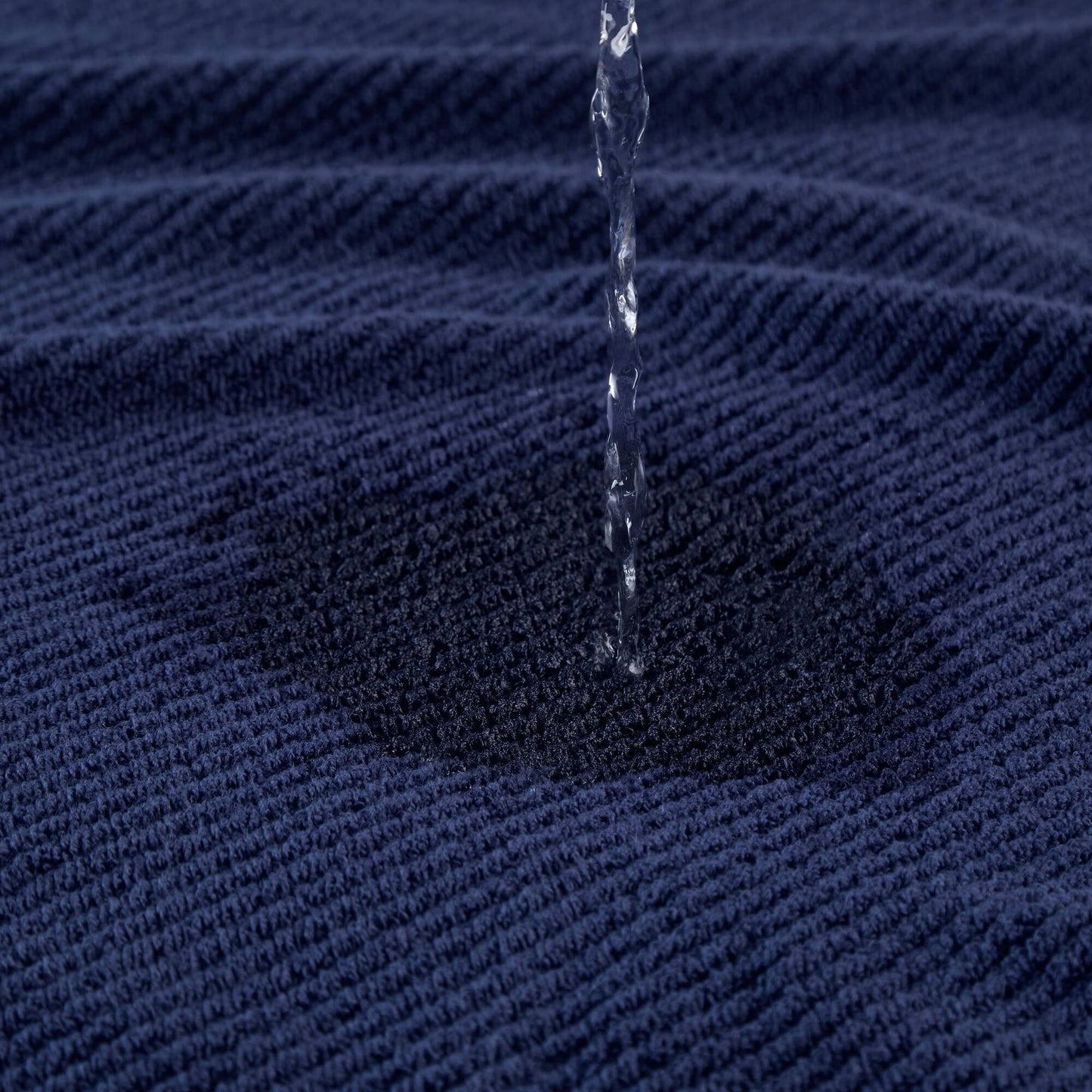 Diagonal Ribbed - 6 Piece Washcloths Set - Navy