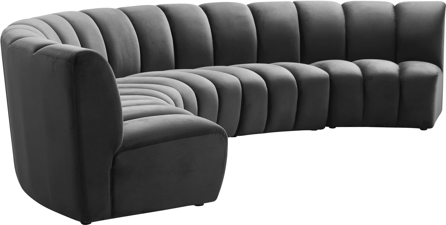 Infinity - 5 Piece Velvet Modular Sectional