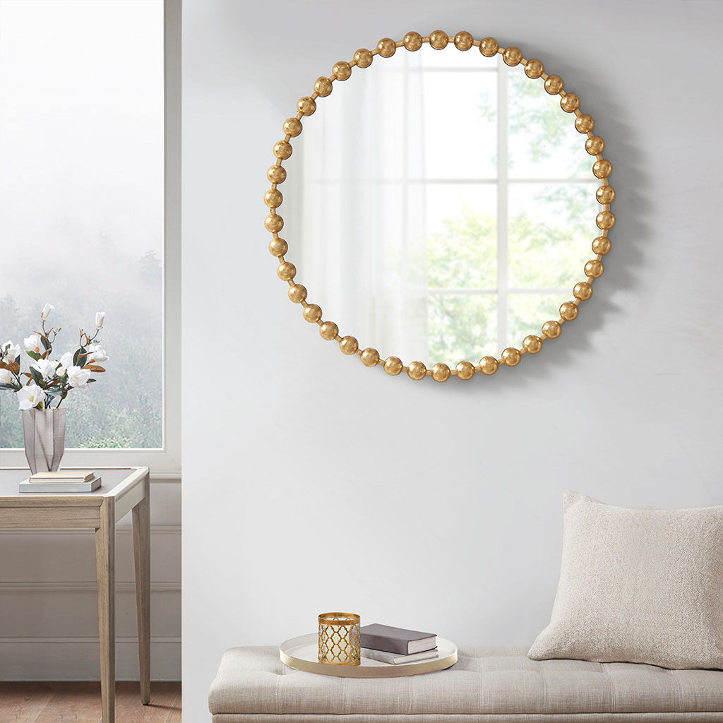 Marlowe - 36" Round Wall Decor Mirror - Gold