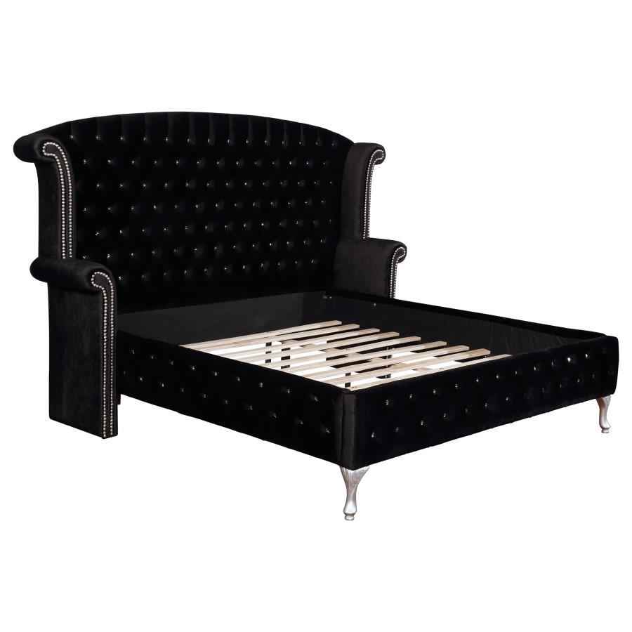 Deanna - Upholstered Wingback Bed