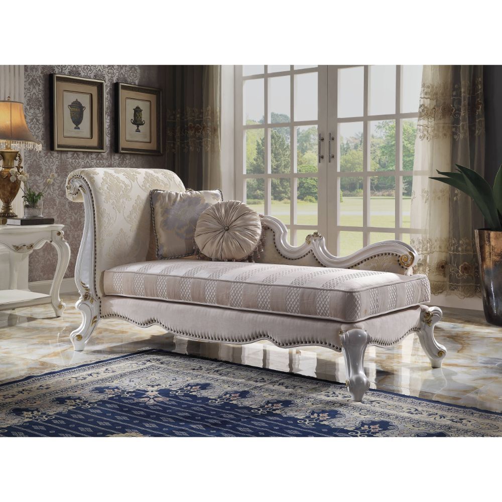 Picardy - Chaise - Antique Pearl & Fabric