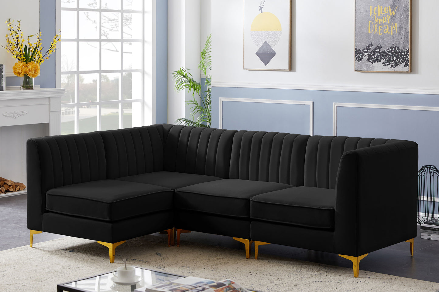 Alina - 4 Piece Modular L-Shaped Sectional