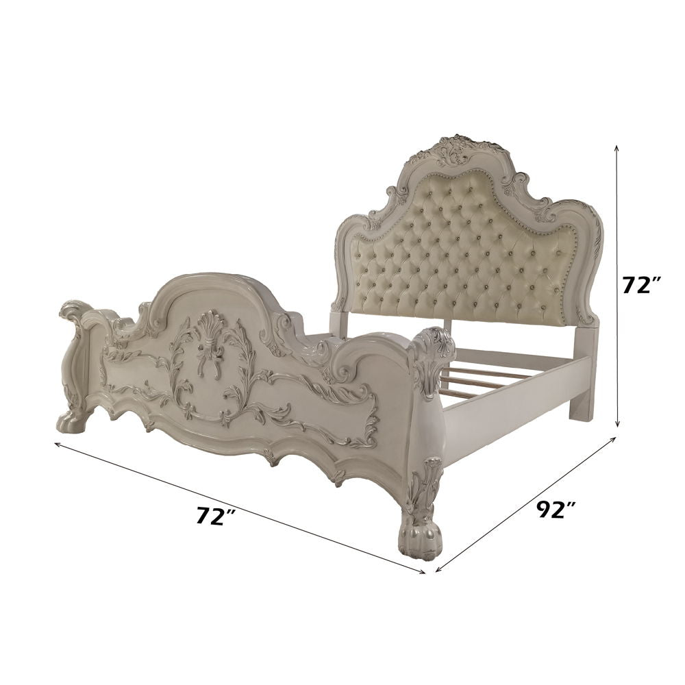 Dresden - Queen Upholstered Bed - Bone White Finish