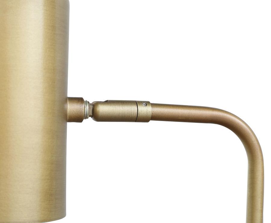 Jodie - Adjustable Floor Lamp Side Table - Antique Brass