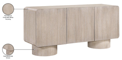 Adagio - Solid Wood And Oak Veneer Sideboard / Buffet - Natural