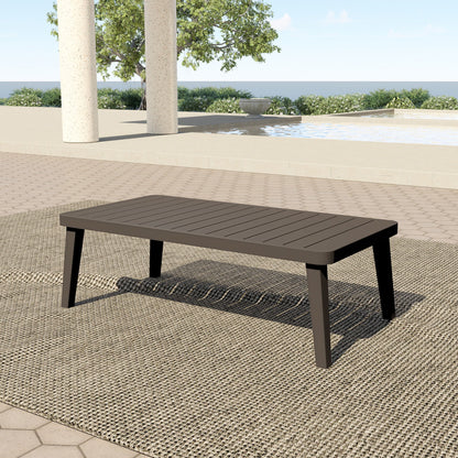 Genova - Patio Coffee Table - Dark Brown