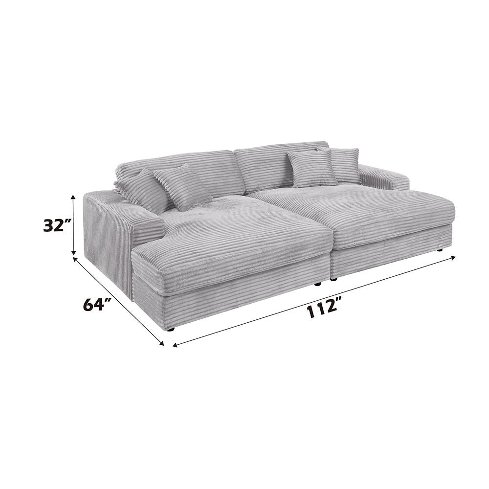 Hilde - Sectional Sofa With 4 Pillows