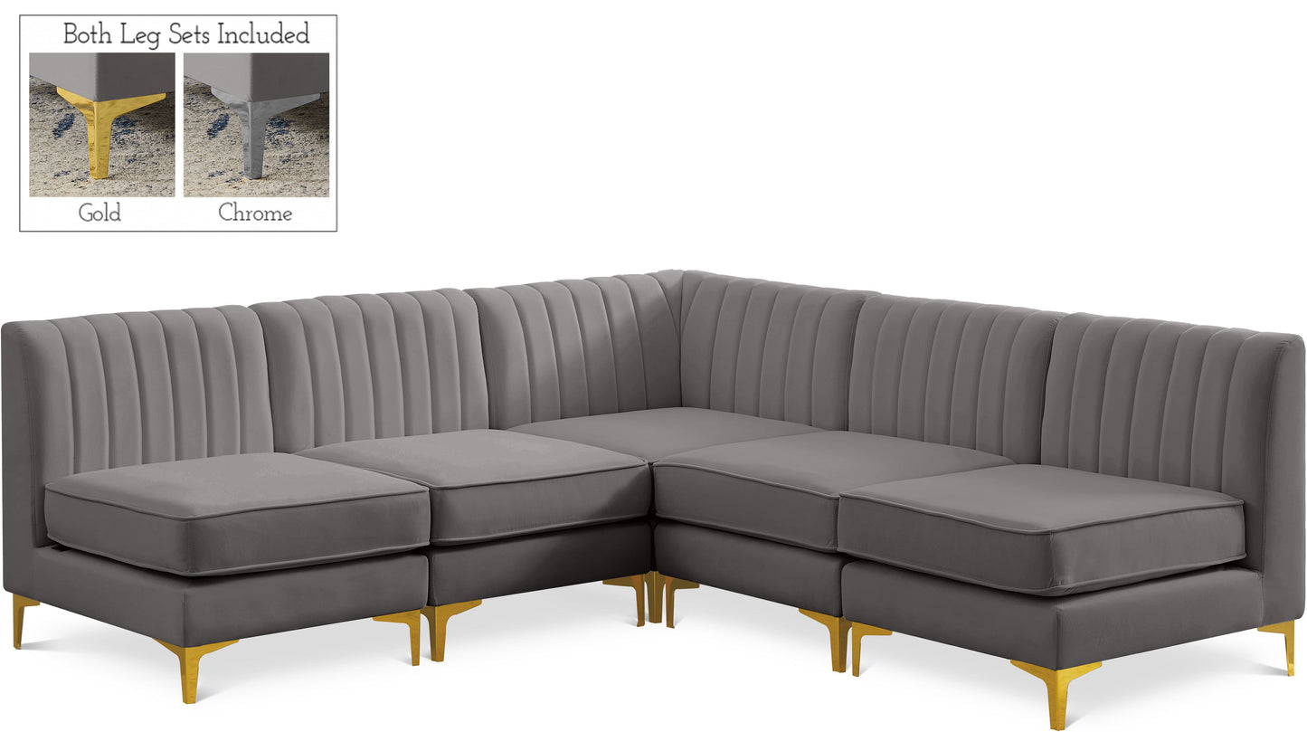 Alina - 5 Piece Armless Sectional