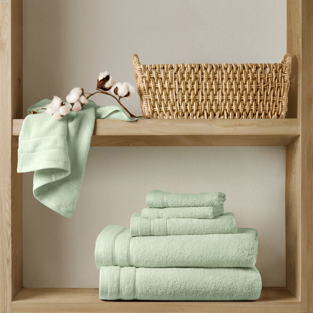 400GSM Essential Bundle Quick Dry 6 Piece Towel Set - Seafoam