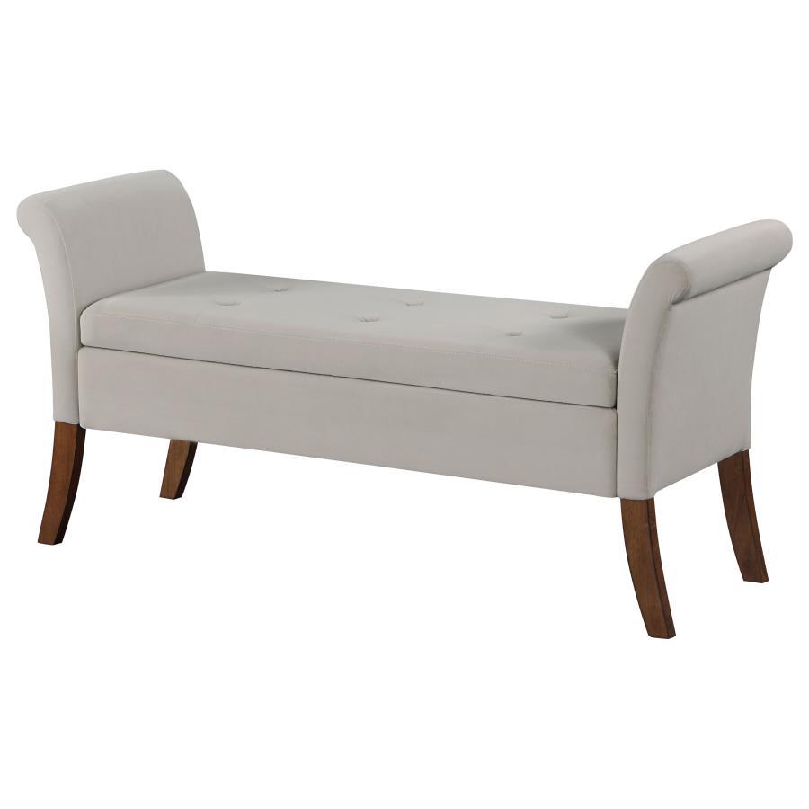 Farrah - Upholstered Rolled Arms Storage Bench