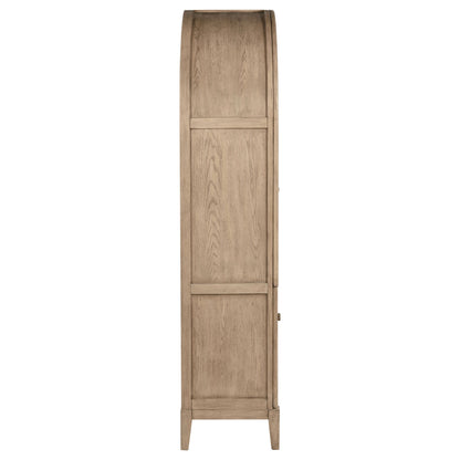 Kailani - 4-Door Cane Dining Vitrine Display Cabinet - Beige Oak