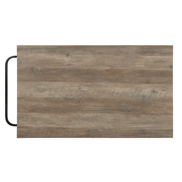 Macaria - Kitchen Island - Rustic Oak & Black Finish - 33"