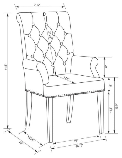 Alana - Upholstered Dining Arm Chair