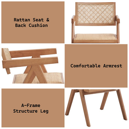 Velentina - Arm Chair (Set of 2) - Rattan & Natural