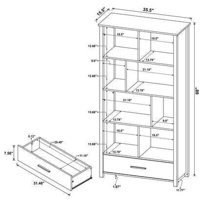 Dylan - 4-Shelf Storage Bookshelf