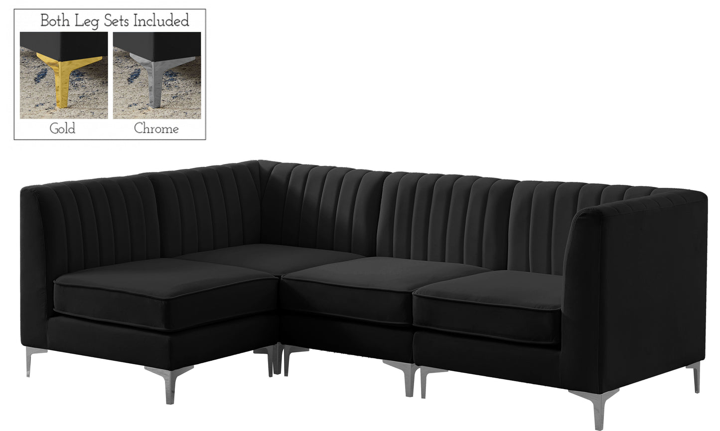 Alina - 4 Piece Modular L-Shaped Sectional