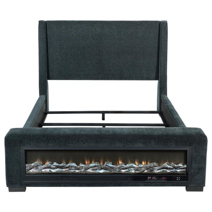 Preston - Upholstered Audio Flame Visualizer Bed