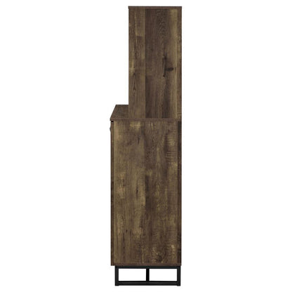 Mendoza - 2 Door Home Bar Cabinet Wine Storage - Rustic Oak