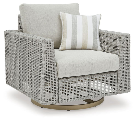 Seton Creek - Gray - Swivel Lounge With Cushion