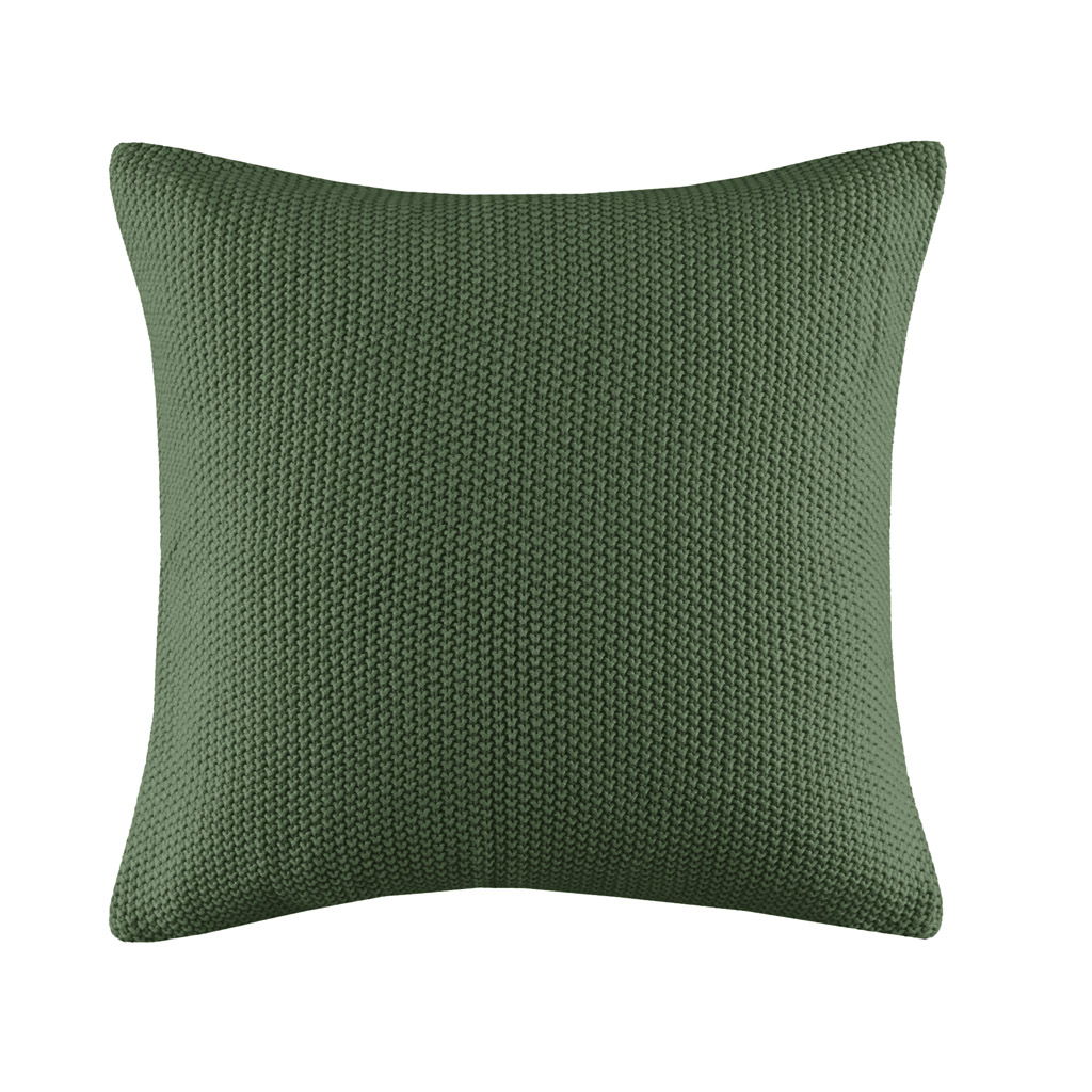 Bree Knit - Square Pillow Cover - Green