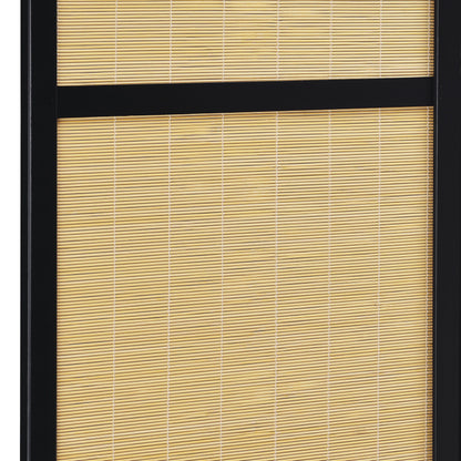 Pearce - 4-Panel Bamboo Room Divider Folding Screen - Natural