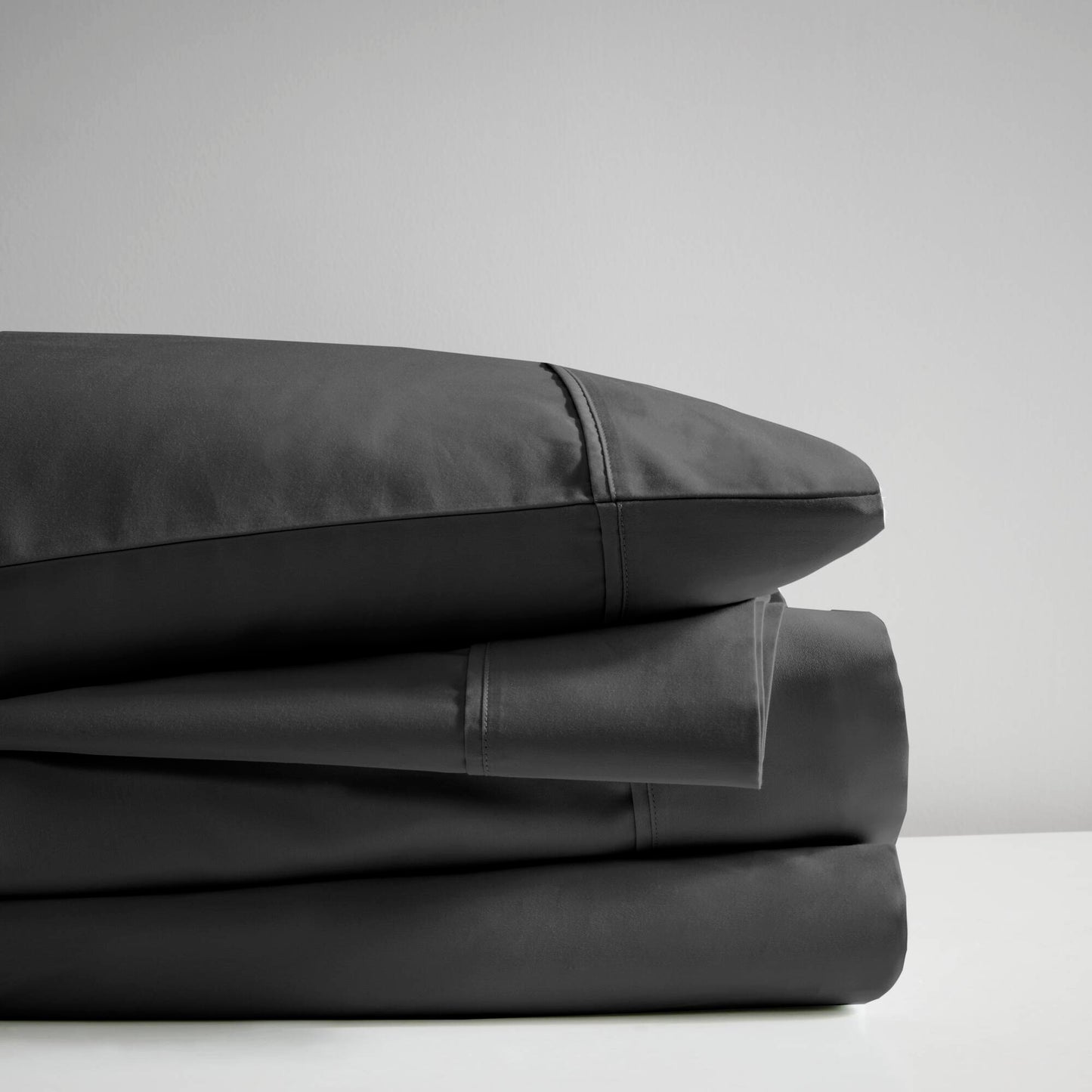 600 Thread Count - Cooling Cotton Blend 4-Piece Sheet Set - Black