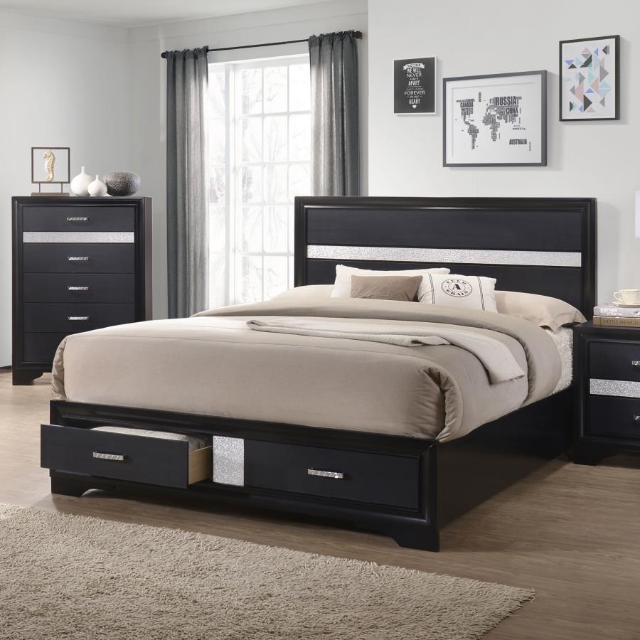 Miranda - Storage Wood Panel Bed