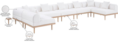 Laguna - 7 Piece Resilient Water Resistant Fabric 142" Upholstered Outdoor Patio Modular Sectional