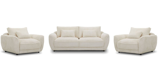 Utopia - Sofa And 2 Chair And Half - Mega Ivory
