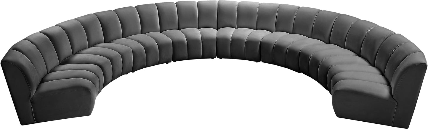 Infinity - 8 Piece Velvet Modular Sectional