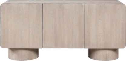 Adagio - Solid Wood And Oak Veneer Sideboard / Buffet - Natural