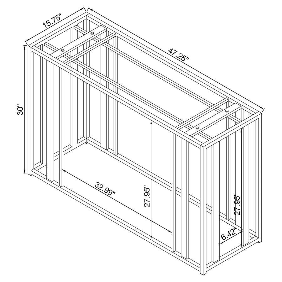 Adri - Glass Top Entryway Sofa Console Table