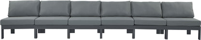 Nizuc - Outdoor Patio Modular Sofa Armless - Grey - Metal