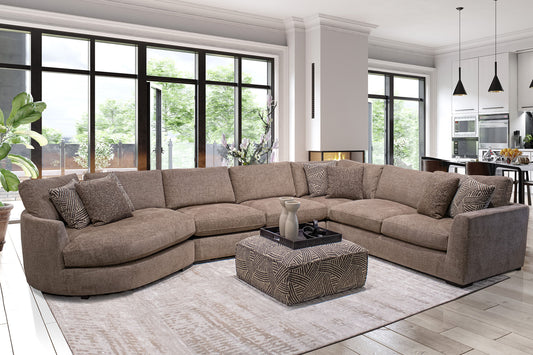 The Bump - 4 Piece Modular Sectional - Alistair Fossil