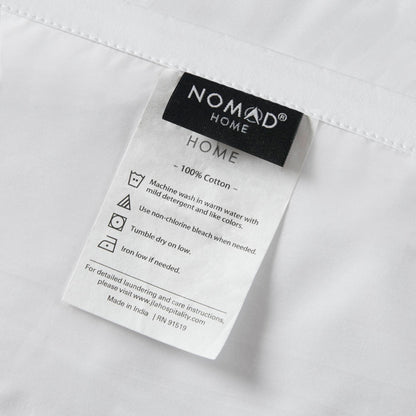 Percale Weave - King Luxury Cotton Sheet Set - Bright White