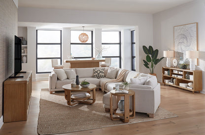 Escape - 4 Piece Modular Sectional With 1 Cocktail And 2 End Tables - Mirage Mist